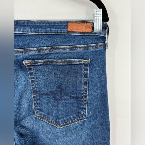 AG Adriano Goldschmied The Middi Mid Rise Legging Jeans Denim Stretch Blue 32 - Picture 8 of 10